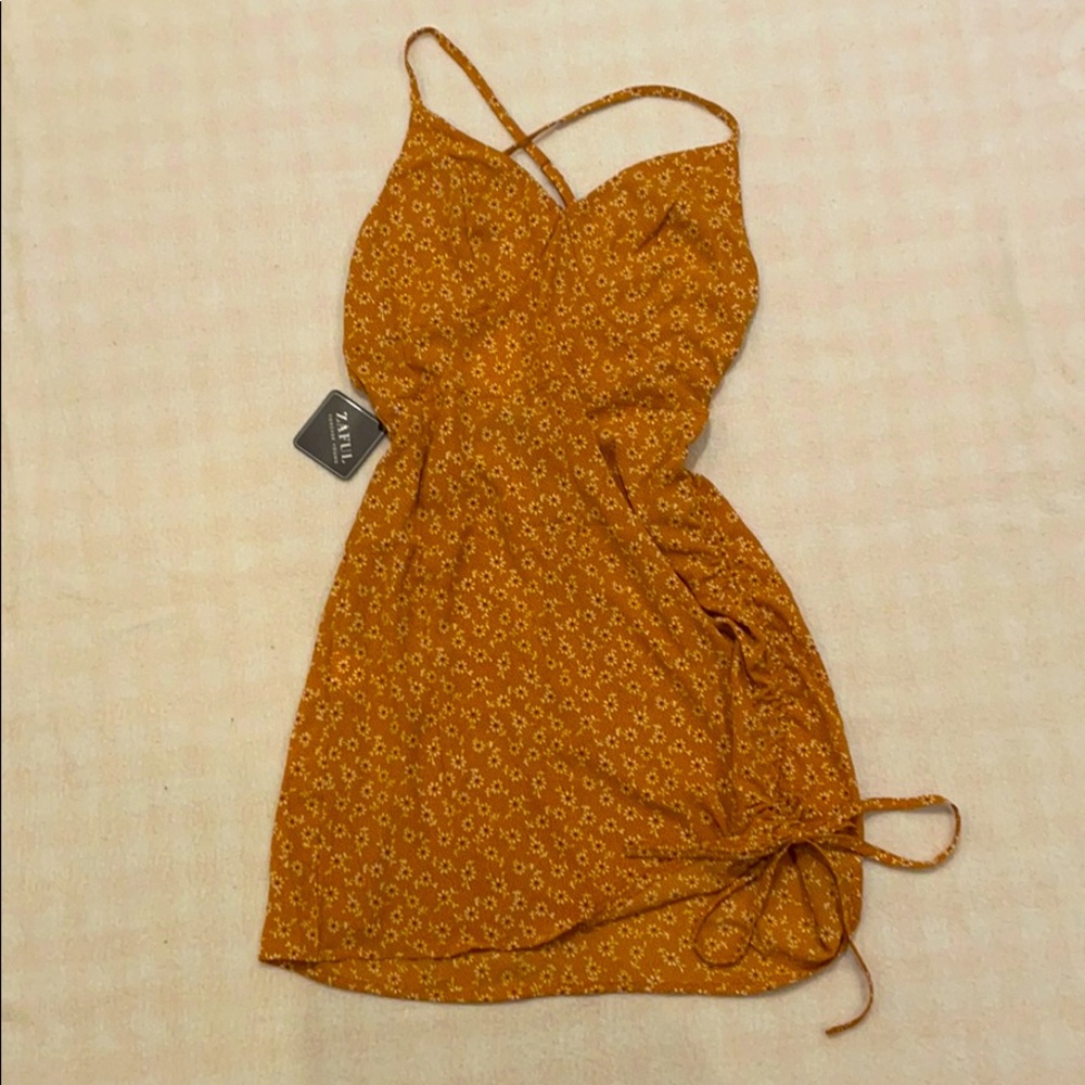 Yellow dress with flowers